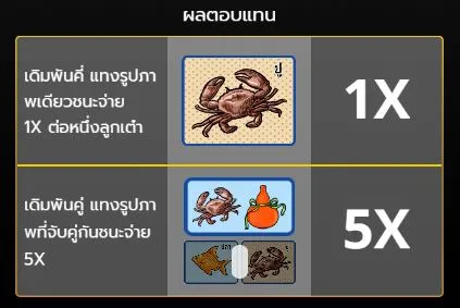 ผลตอบแทน น้ำเต้าปูปลา